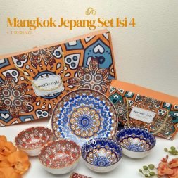 Mangkok jepang set isi 4 + 1 piring