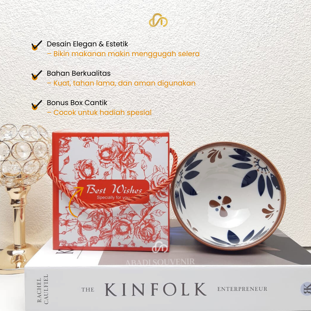 Mangkok jepang set isi 1 box cantik - Gambar 4