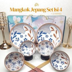 Mangkok jepang set isi 4 + 2 piring