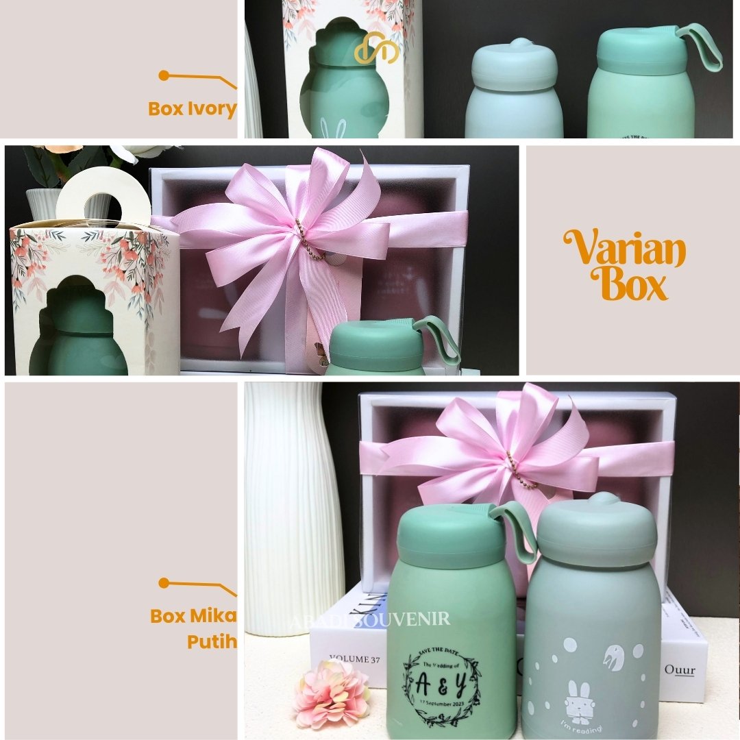 Botol Minum Kaca Mini Kelinci Rabbit Cute Imut 330Ml Botol Karakter Mini Tumblr Tumbler - Gambar 6