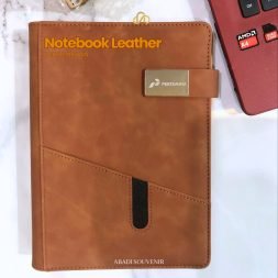 Notebook Leather Deluxe Brown A5 100 Lembar Agenda