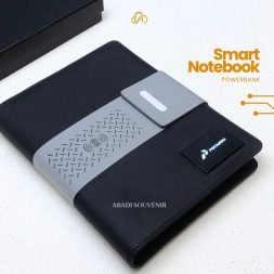 Smart Notebook Powerbank Agenda Buku A5 Wireless Kabel