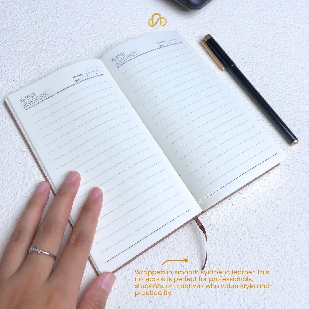 Notebook With Pen Leather Agenda A6 Pena Buku Catatan - Gambar 4