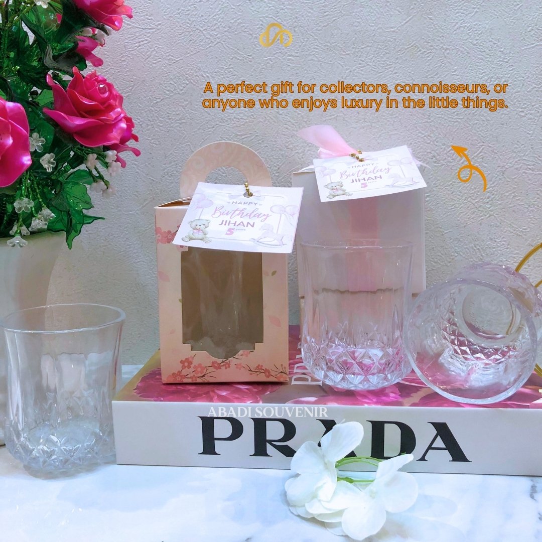 Gelas Whisky Crystal Aesthetic Kaca 220ml Bening - Gambar 5