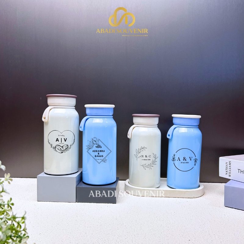 Tumbler Thermos Botol Milk Mini Latte Stainless Steel 400ml - Gambar 2