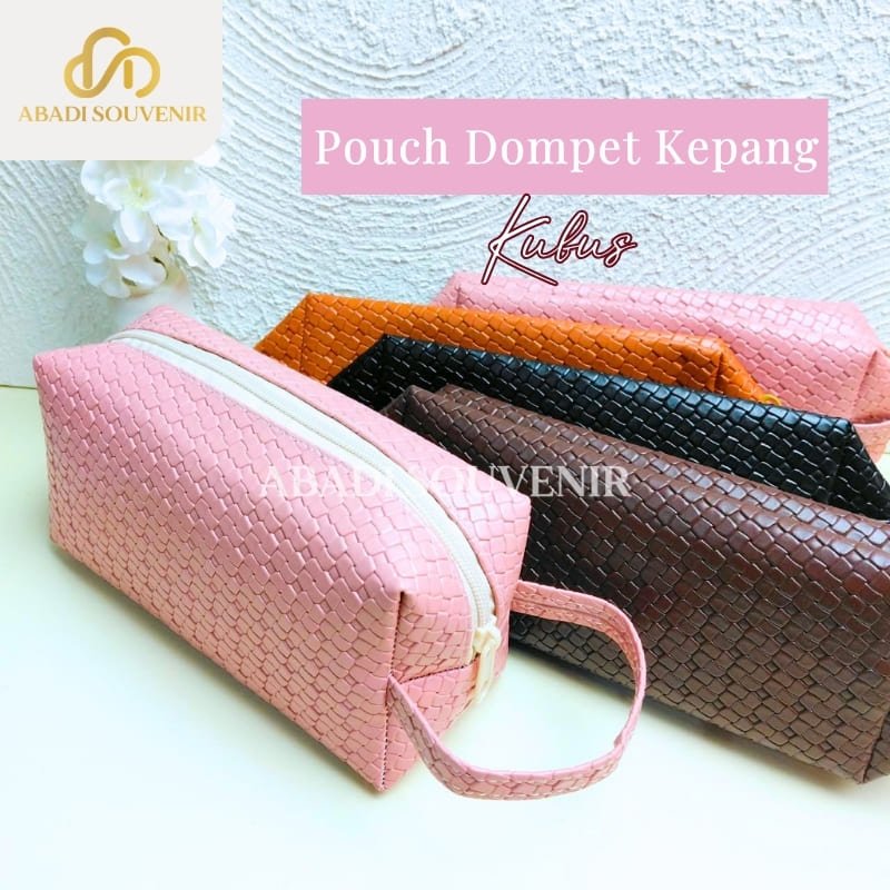 Dompet Pouch Kepang Variasi Kubus – Elegan & Multifungsi