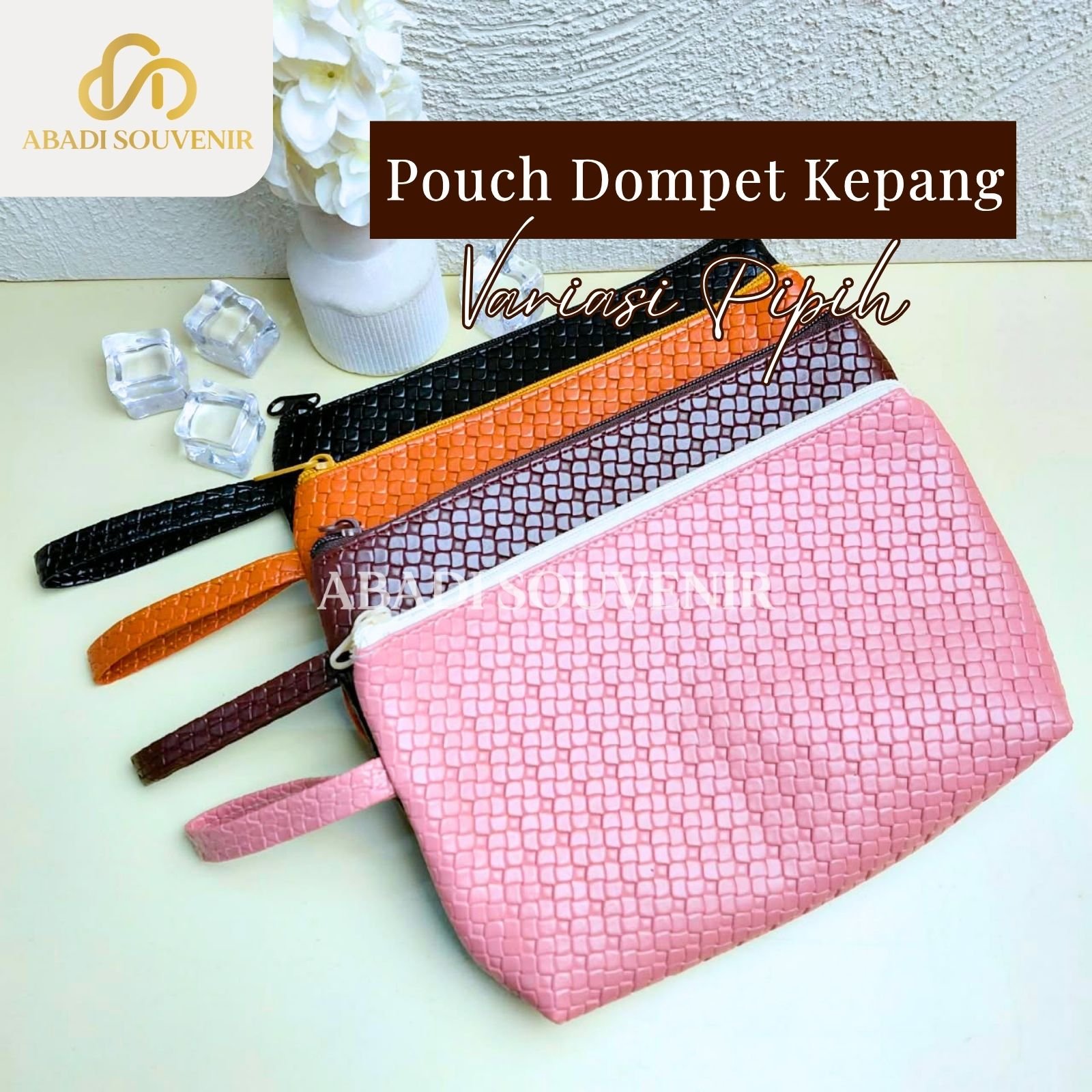 Dompet Kepang Variasi Pipih / Pouch Souvenir Cantik & Praktis